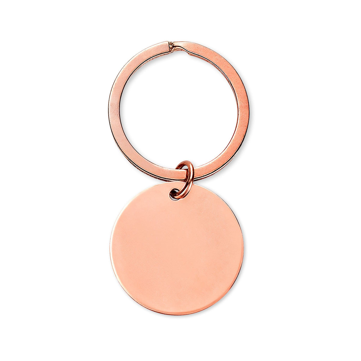 Pisces Engraved Stainless Steel Round Keychain