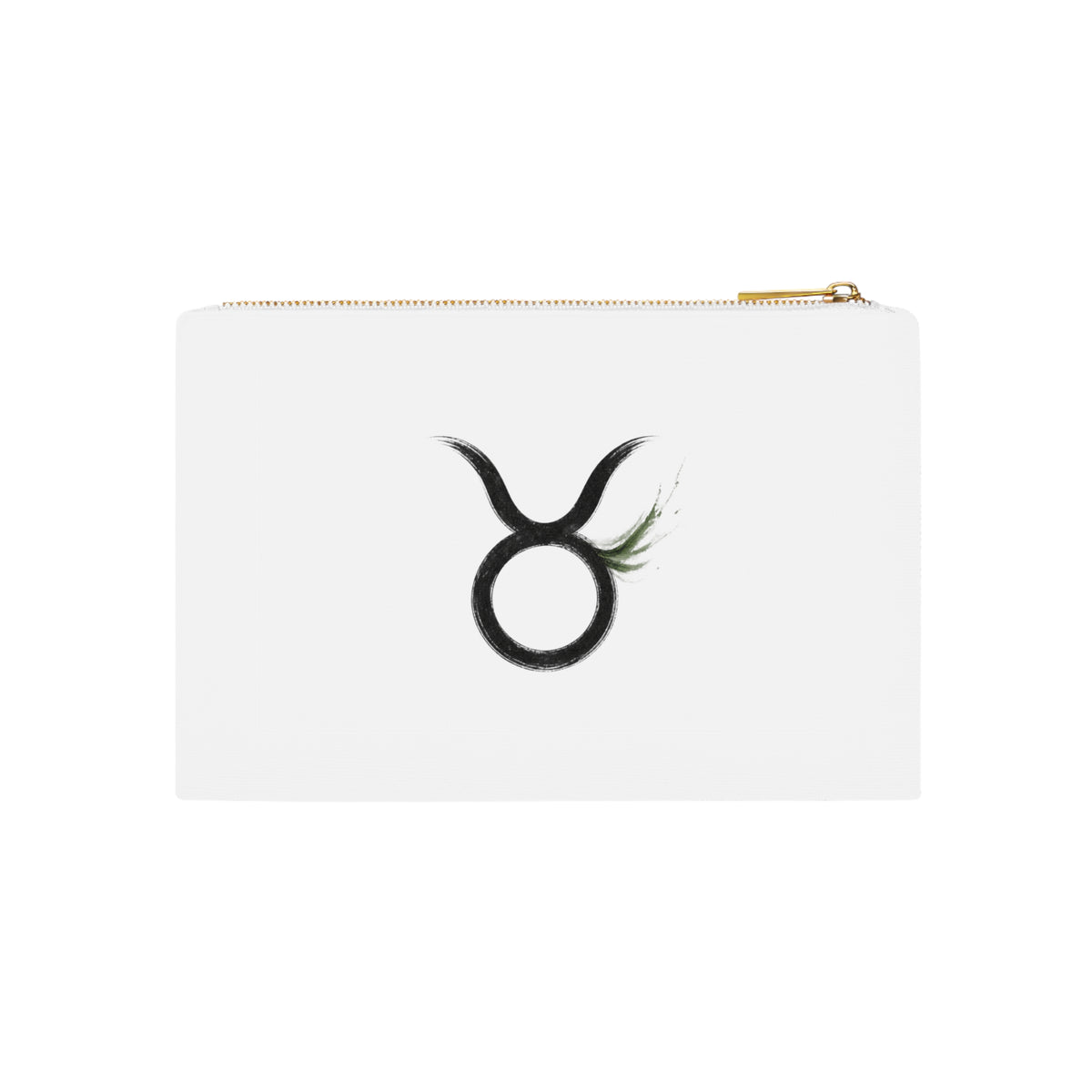 Taurus Zodiac Symbol Cosmetic Bag | Minimal Astrology Makeup Pouch