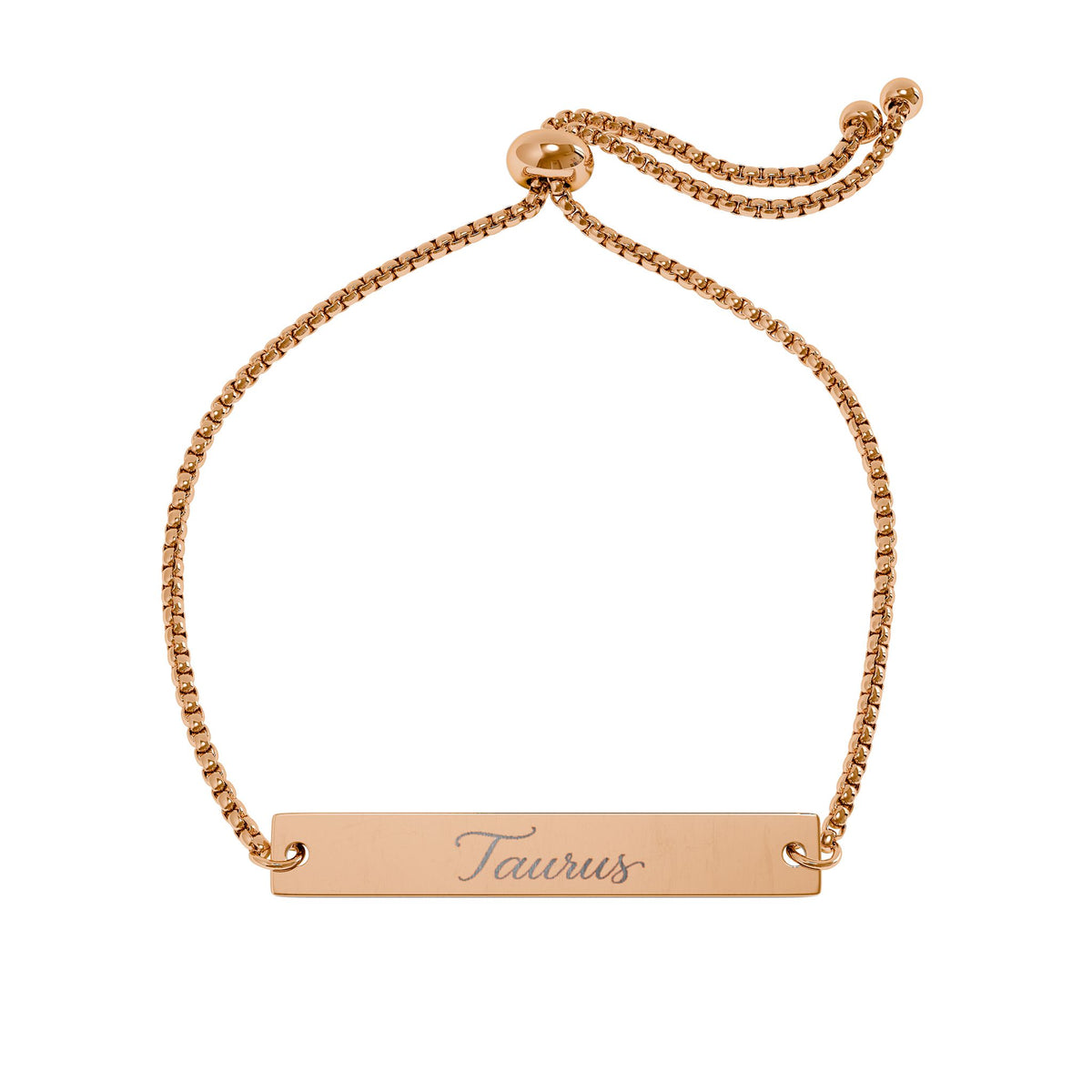Taurus Flat Bar Bracelet - Adjustable (Gold/Rose Gold)