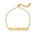 Leo Flat Bar Bracelet - Adjustable (Gold/Rose Gold)