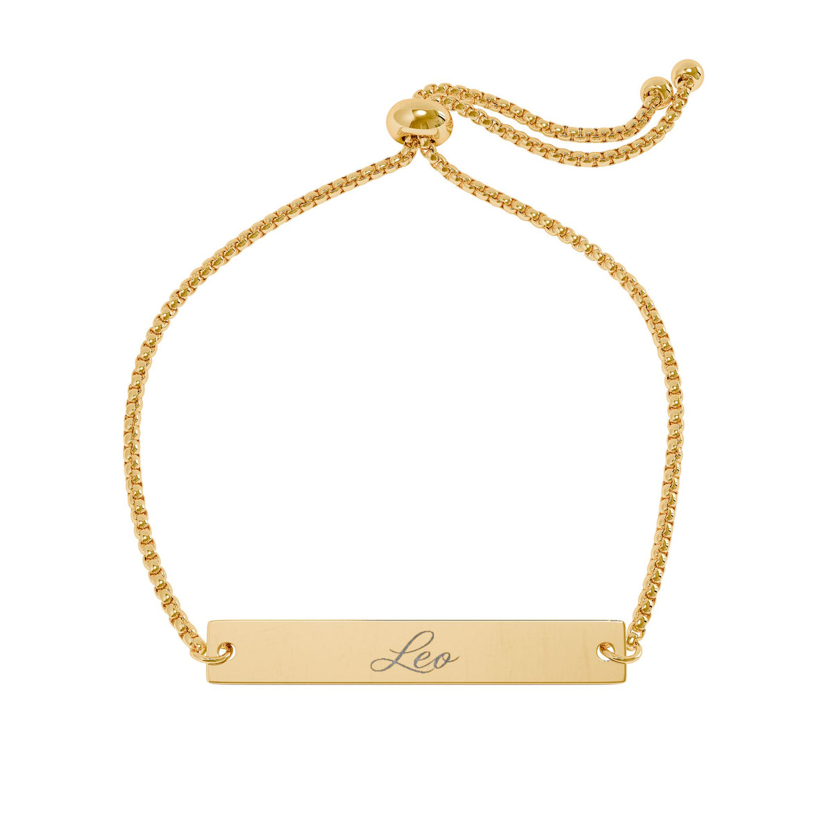 Leo Flat Bar Bracelet - Adjustable (Gold/Rose Gold)