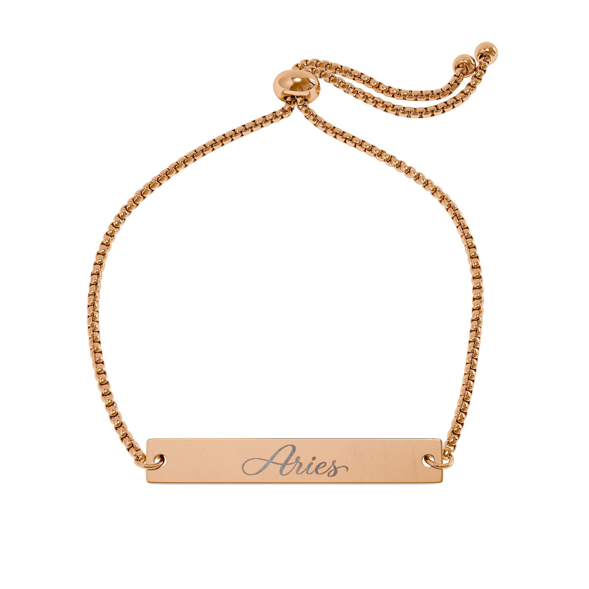 Aries Flat Bar Bracelet - Adjustable (Gold/Rose Gold)
