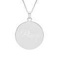 Pisces Zodiac Pendant — Round Border Necklace