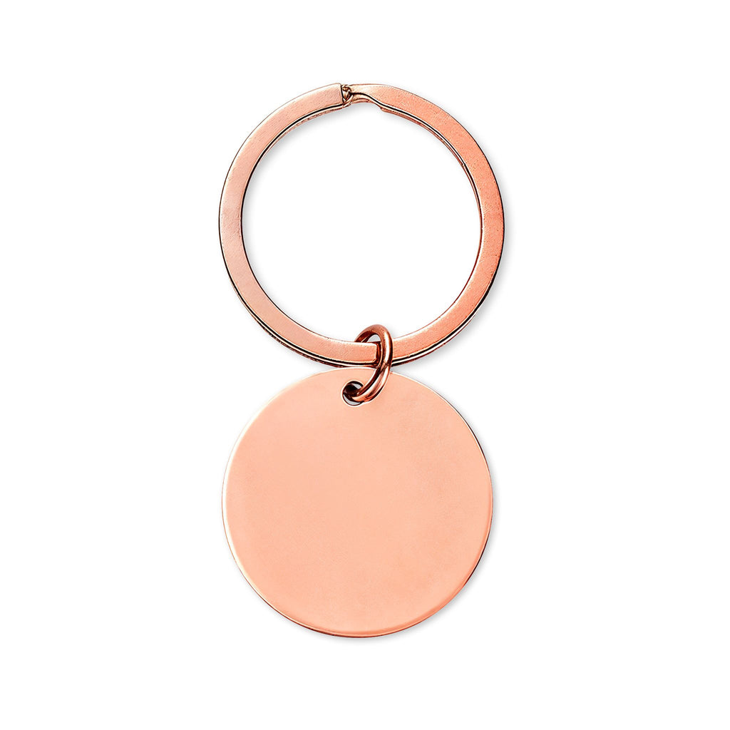 Taurus Engraved Stainless Steel Round Keychain