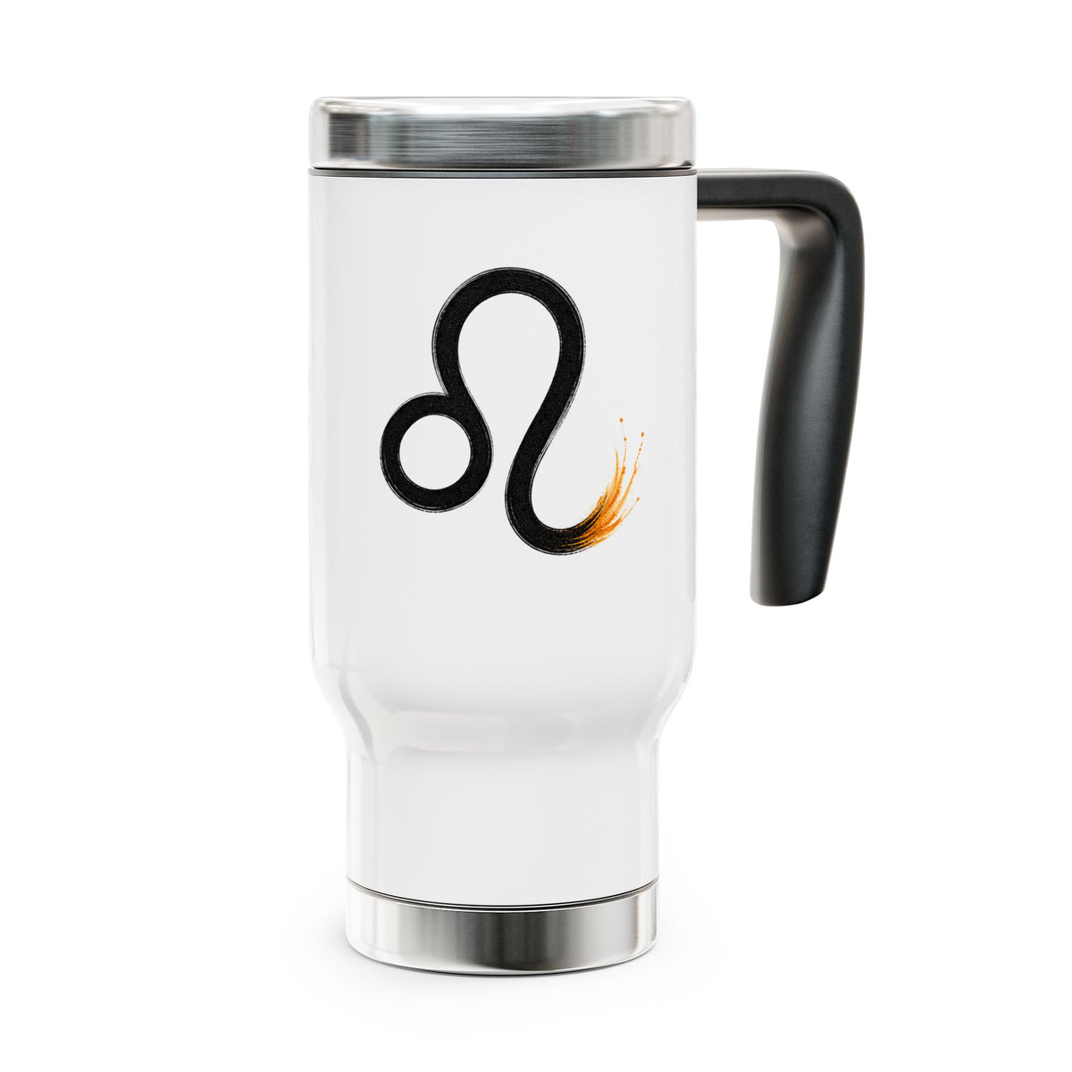 Leo Minimal Black Heart Loop Travel Mug | Stainless Steel 14oz