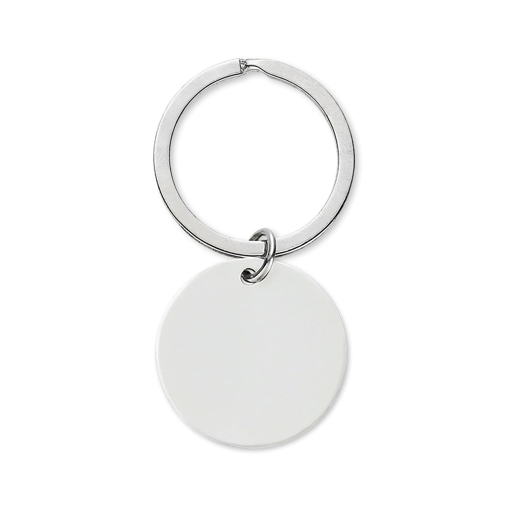 Taurus Engraved Stainless Steel Round Keychain