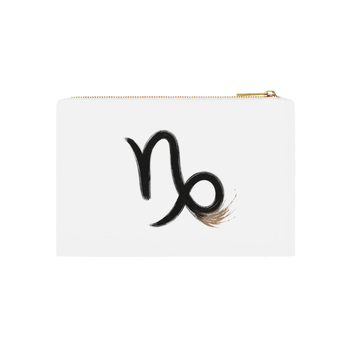 Capricorn Zodiac Symbol Cosmetic Bag | Astrology Makeup Pouch