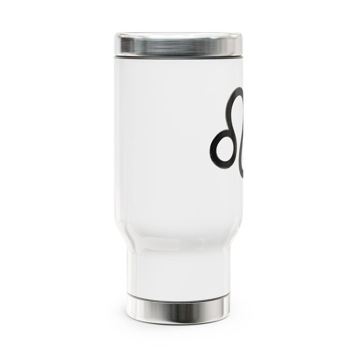 Leo Minimal Black Heart Loop Travel Mug | Stainless Steel 14oz