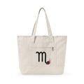 Scorpio Zodiac M Monogram Tote bag | Zippered Canvas Tote