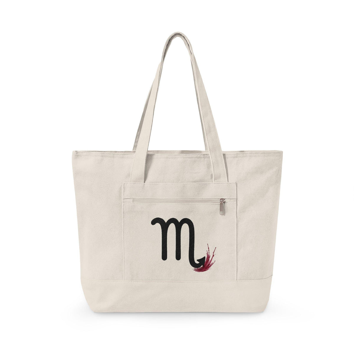 Scorpio Zodiac M Monogram Tote bag | Zippered Canvas Tote