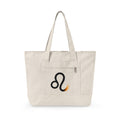 Leo Zodiac Symbol Tote | Astrological Constellation, Fire Sign Canvas Bag