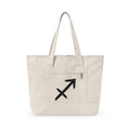 Sagittarius Arrow Tote Zippered Canvas Tote | Zodiac Constellation